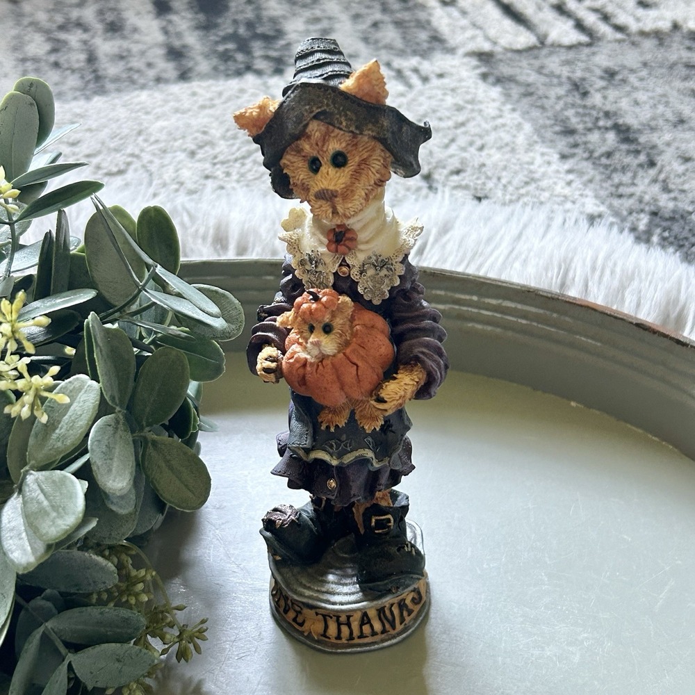 Boyds Bears Folkstone Collection Purrscilla..Give Thanks Style 2866 Thanksgiving